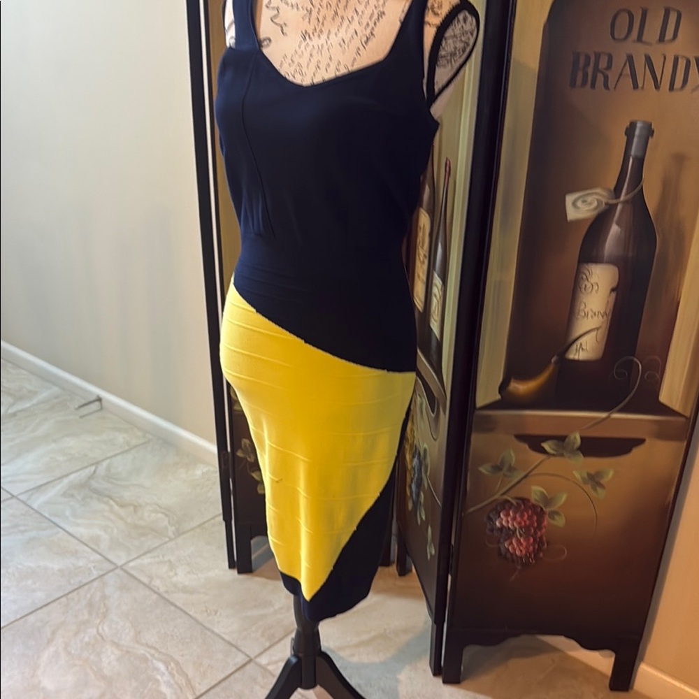 Colorblock Yellow and Blue block dress